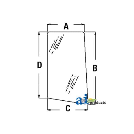 A & I Products Glass, Side (RH) 38" x24" x3" A-L113305